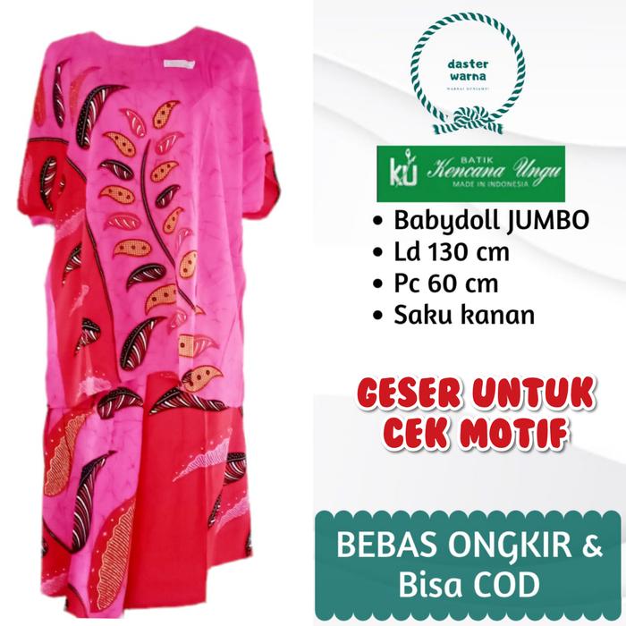 Gambar SETELAN KULOT BATIK BAJU TIDUR STELAN DASTER KENCANA UNGU JUMBO dari DASTER WARNA undefined Tokopedia