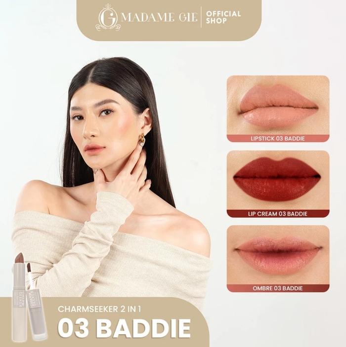 Gambar Madame Gie Charmseeker Lipstick Ombre - LipCream Matte Finish - 03 Baddie dari Madame Gie Cosmetics undefined Tokopedia