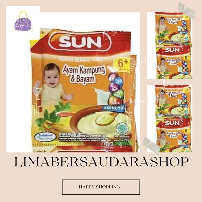 Gambar SUN BUBUR BAYI AYAM KAMPUNG RENCENG ISI 8 SACHET dari limabersaudarashop undefined Tokopedia