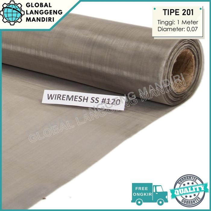 Gambar TERLARIS!!! WIRE MESH 120 STAINLESS (201) 1MX1M /WIREMESH #120 AIR FILTER/SARINGAN - 0.08MM - 0.07MM dari TOKO MAREYKI undefined Tokopedia