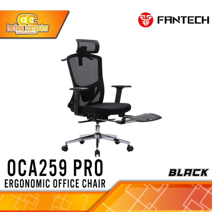Gambar KURSI OFFICE FANTECH OC-A259 PRO ERGONOMIC OFFICE CHAIR - Hitam dari Techno Computer Bali Kota Denpasar Tokopedia