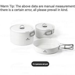 Gambar COOKING SET NESTING PANCI WAJAN TEKO CAMPING NATUREHIKE CNK2450CF013 - 3-6P SET POT dari Bai Outdoor undefined Tokopedia