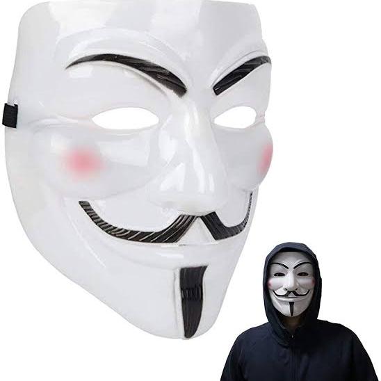 Gambar Topeng Anonymous Gold Mask Vendeta Vendetta Emas Cosplay Hacker Heker ACAB Ultras Halloween Party Kostum Drakula Kado Anak - Anonymous White dari Trio Puncak undefined Tokopedia