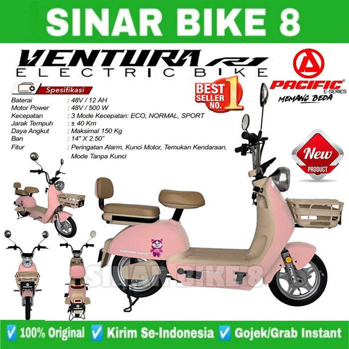 Gambar Sepeda Listrik PACIFIC VENTURA R1 500 Watt Electric E Bike - Pink dari Toko Sepeda Sinar Bike 8 undefined Tokopedia