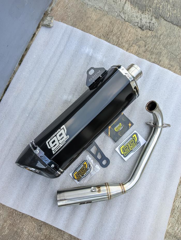 Gambar knalpot  Xmax 99 racing original Type Evo Header Standar Stainless buat xmax New Xmax Old bergaransi - Hitam, xmax new dari jati joye undefined Tokopedia