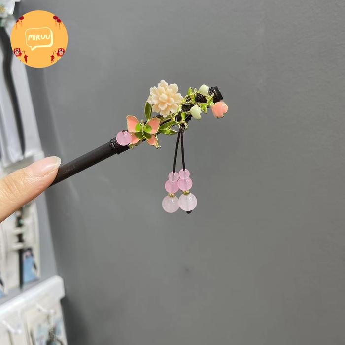 Gambar Tusuk konde china cina imlek sangjit chinese new year CNY bunga premium high quality import - H dari Miruushop undefined Tokopedia