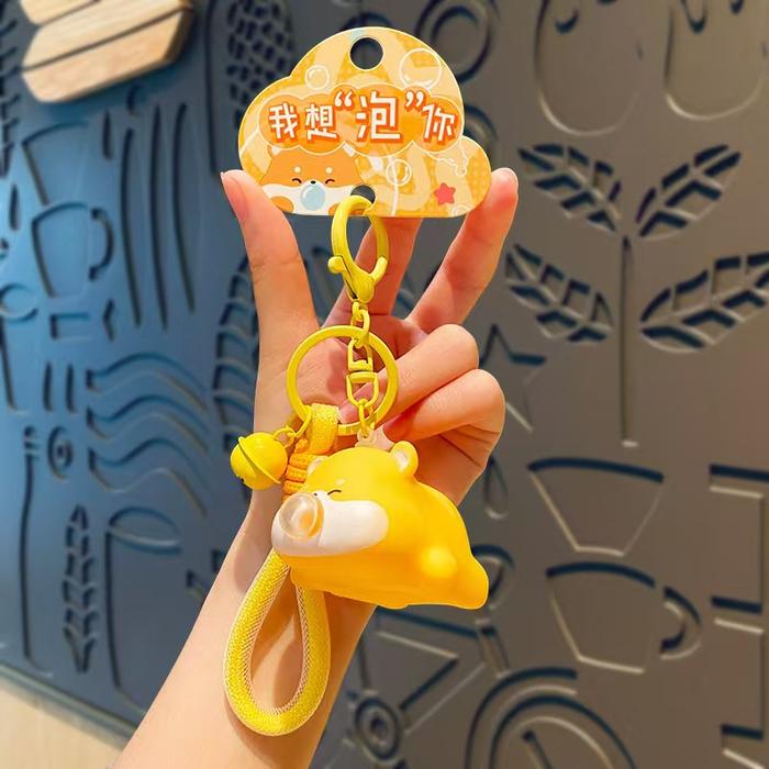 Gambar Gantungan Kunci Kartun Boneka Panda Gantungan Kunci Meniup Gelembung Karakter Lucu - GK Anjing dari Nofunid undefined Tokopedia
