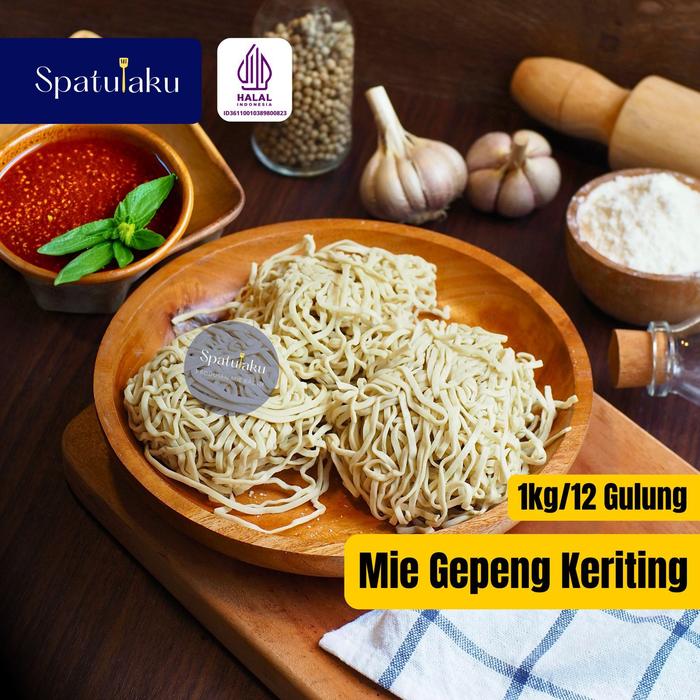 Gambar Mie Gepeng Keriting / Mie Mentah Gepeng keriting / 1 Kg isi 12 pcs dari Spatulaku Bekasi undefined Tokopedia