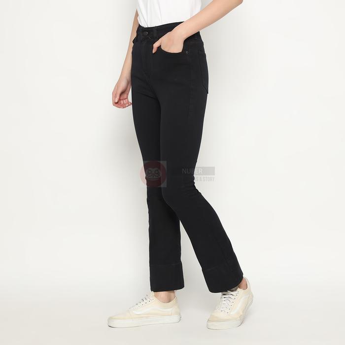 Gambar Bootcut High Waist Active Soft Jeans Long Pants Celana Panjang  Wanita 02Tulip - Hitam, 27 dari nubersupply undefined Tokopedia