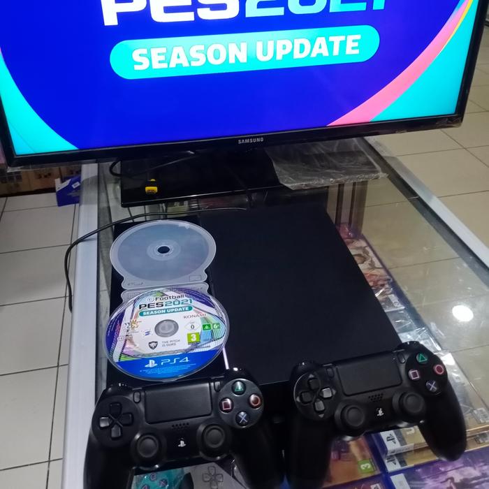 Gambar PS4 paket plus PES 2021 update season terbaru Original Full Set .. playstation 4 500 gb 1tb bundle efootball pro evolution soccer 21 - 2 stick dari Romeo Projects undefined Tokopedia