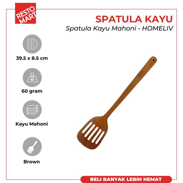 Gambar Wooden Spatula / Spatula Kayu HOMELIV Kayu Mahoni (0888117) - 3pcs dari Restomart Kitchen Solution undefined Tokopedia