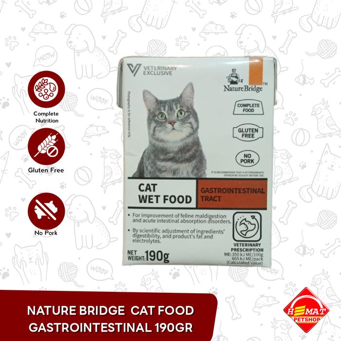 Gambar Makanan Kucing Nature Bridge Wet gastro intestinal Cat 190 gram dari Grosir Hemat Petshop Gading Serpong undefined Tokopedia