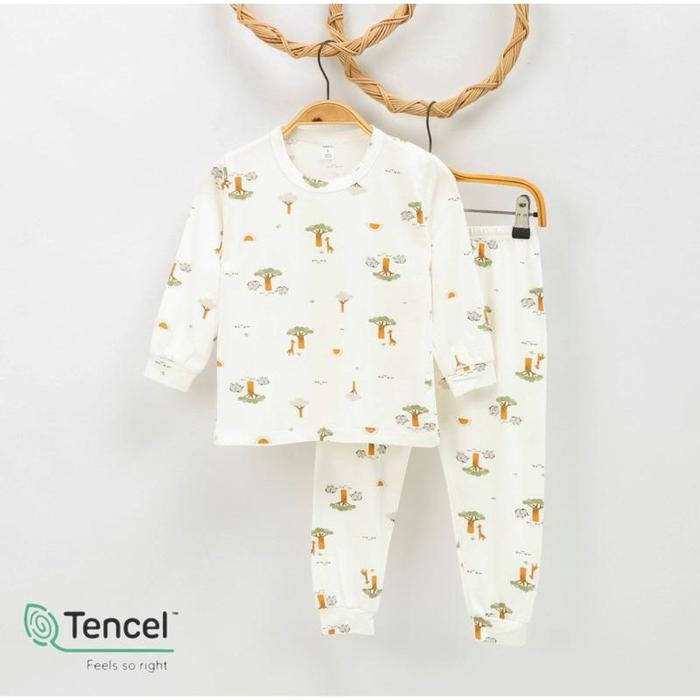 Gambar Pajamas Set - Tencel Long Set Giraffe And Elephant - BW, M dari JINK 88 STORE undefined Tokopedia