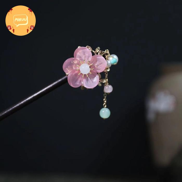 Gambar Tusuk konde cina imlek CNY sangjit motif bunga premium high quality - G dari Miruushop undefined Tokopedia