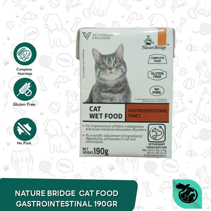 Gambar Makanan Kucing Nature Bridge Wet gastro intestinal Cat 190 gram dari Petshop Murah Tangsel undefined Tokopedia