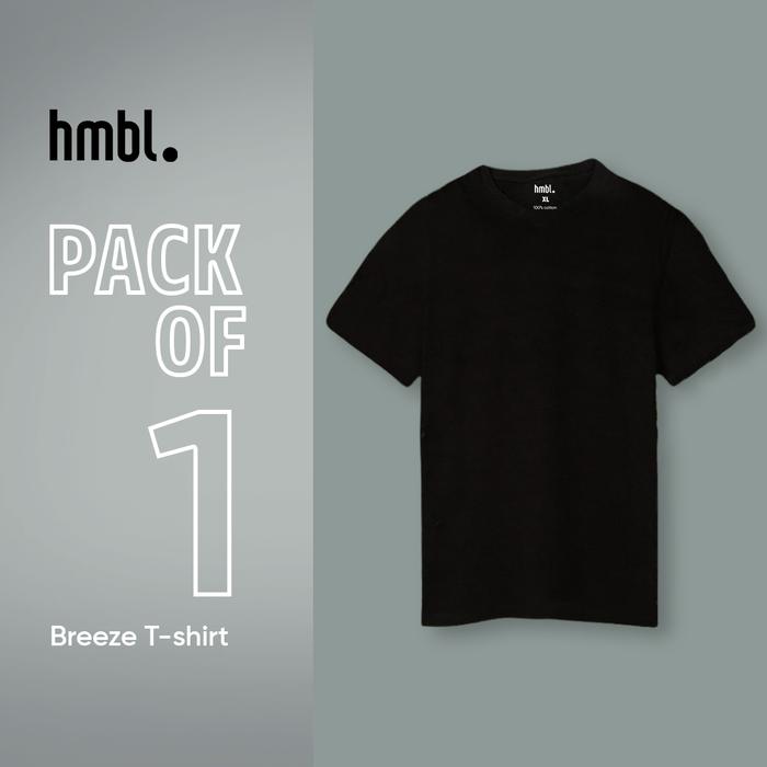 Gambar hmbl Breeze T-shirt 1 PCS | Kaos Dalam Pria Dewasa Premium | Kaos Singlet Oblong Polos Bahan 100% Adem dengan Airflow Technology 100% Combed Cotton Adem, Ringan dan Anti Keringat Nempel | Tersedia 3 Pilihan Warna 4 Ukuran Sizes M hingga X - Hitam, M dari hmbl store undefined Tokopedia