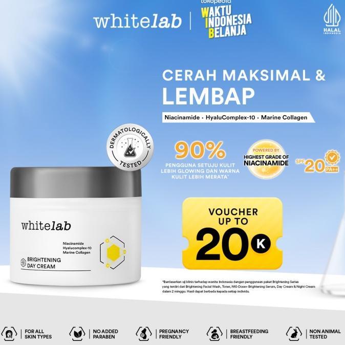 Gambar Whitelab Brightening Day Cream - Pelembap Krim Pagi Pencerah Wajah - New Packaging dari V Beauty Shop undefined Tokopedia
