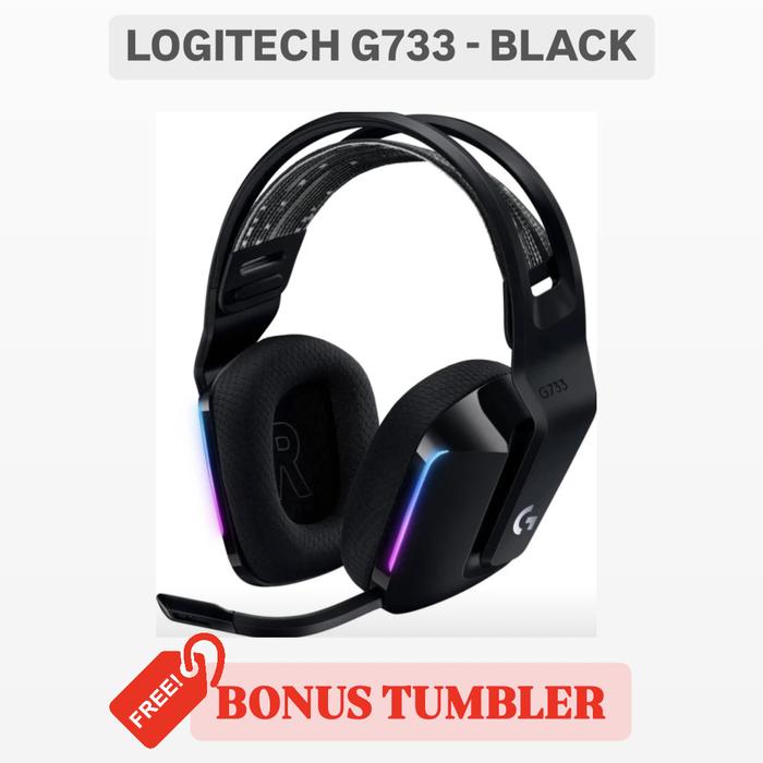 Gambar Logitech G733 Lightspeed Wireless Gaming Headset RGB Lightsync - Hitam dari Click & Go Tokopedia undefined Tokopedia