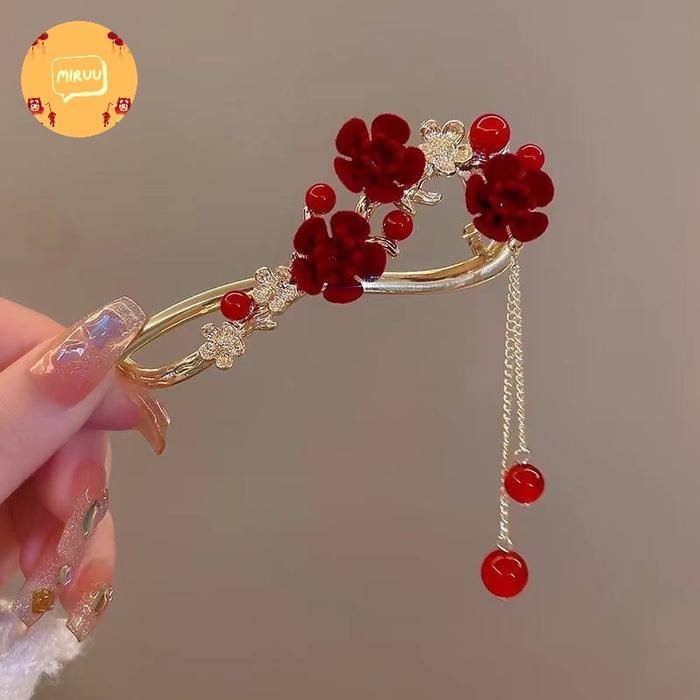 Gambar Tusuk konde china cina imlek sangjit chinese new year CNY bunga premium high quality import - D dari Miruushop undefined Tokopedia