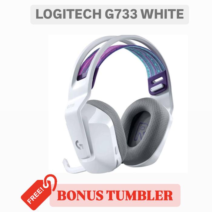 Gambar Logitech G733 Lightspeed Wireless Gaming Headset RGB Lightsync - Putih dari Click & Go Tokopedia undefined Tokopedia