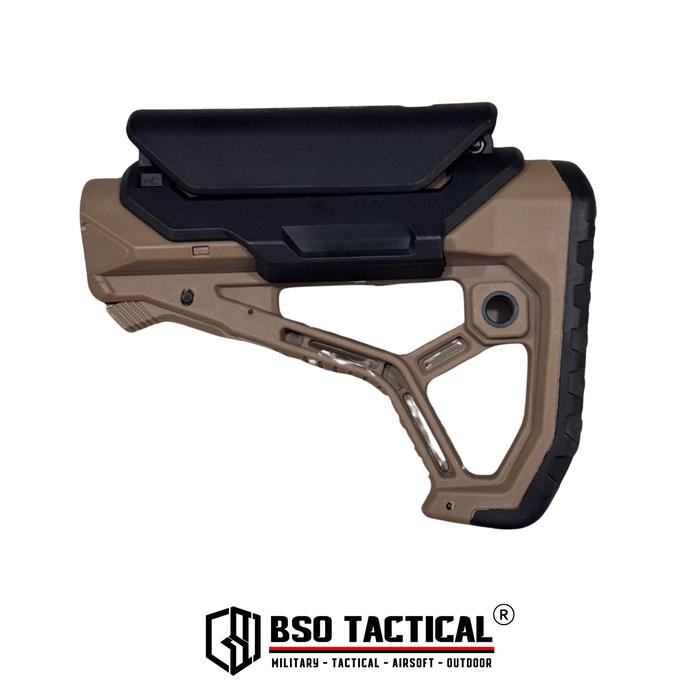 Gambar Popor Tactical CP Style for AEG Polymer Buttstock with Cheek Riser - 2 Tone dari BSO Tactical undefined Tokopedia