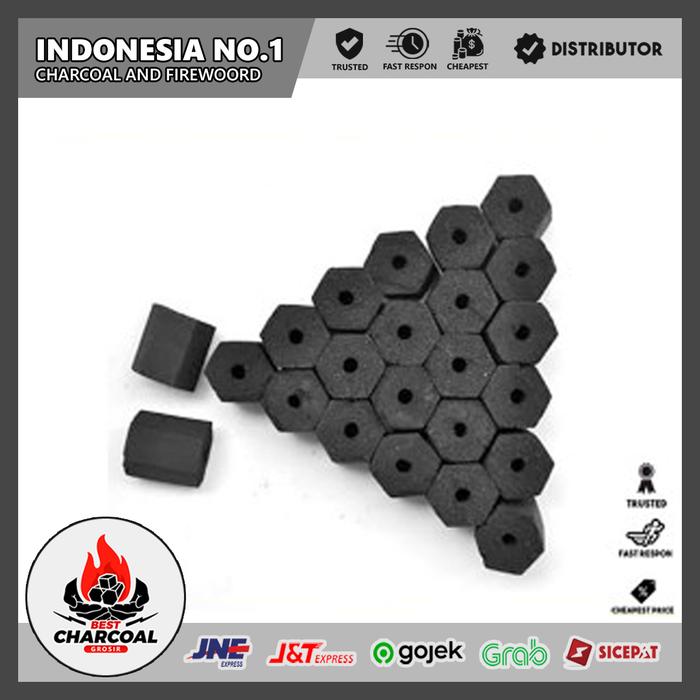 Gambar Arang Briket Hexagonal 1 Kg BBQ Premium Food Grade Areng Barbeque - Arang Hexagonal dari Best Charcoal Grosir undefined Tokopedia