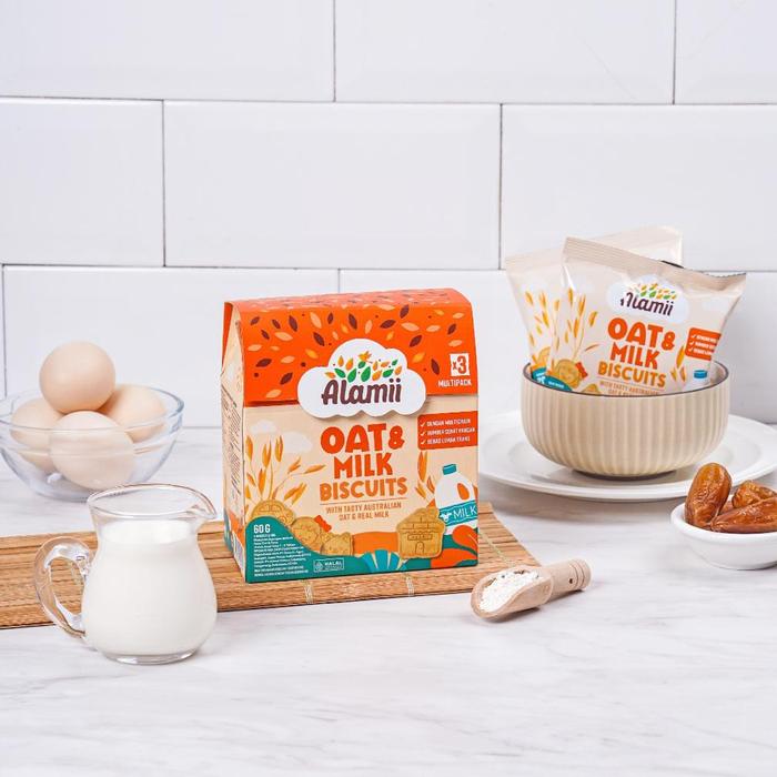 Gambar Penjualan Terbatas Alamii Biscuits 60Gr - Biskuit Sehat Untuk Anak #A-115 - Oat & Milk dari ajinitoko undefined Tokopedia
