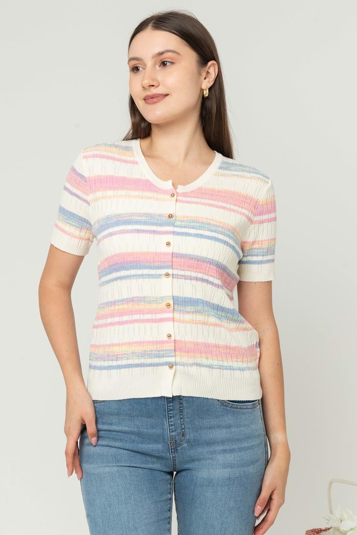 Gambar *Ready Stok* 2023 - Cardigan Rajut S7560 (JS) - Pink, S dari Sisters Fashion Group undefined Tokopedia