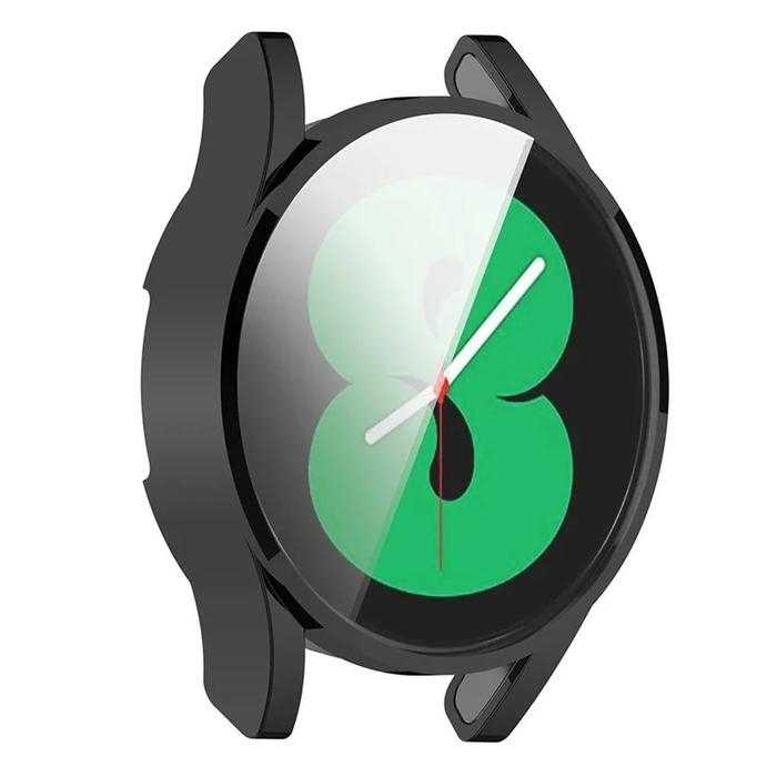 Gambar Full TPU Case Samsung Galaxy Watch 4 40mm - FE 40mm - Clear Screen Protector Guard Cover Casing Soft Transparent Bening Softcase Softcasing Shock Proof Perfectly Fit - Side Black dari Logay Acc undefined Tokopedia