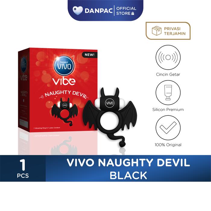 Gambar VIVO Kondom Getar - Naughty Devil - Hitam dari Danpac Store undefined Tokopedia
