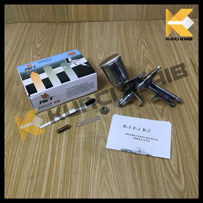 Gambar SAGOLA Spray Gun Tabung Atas K3 R3 - Alat Semprot Cat dari Kunci Ajaib undefined Tokopedia