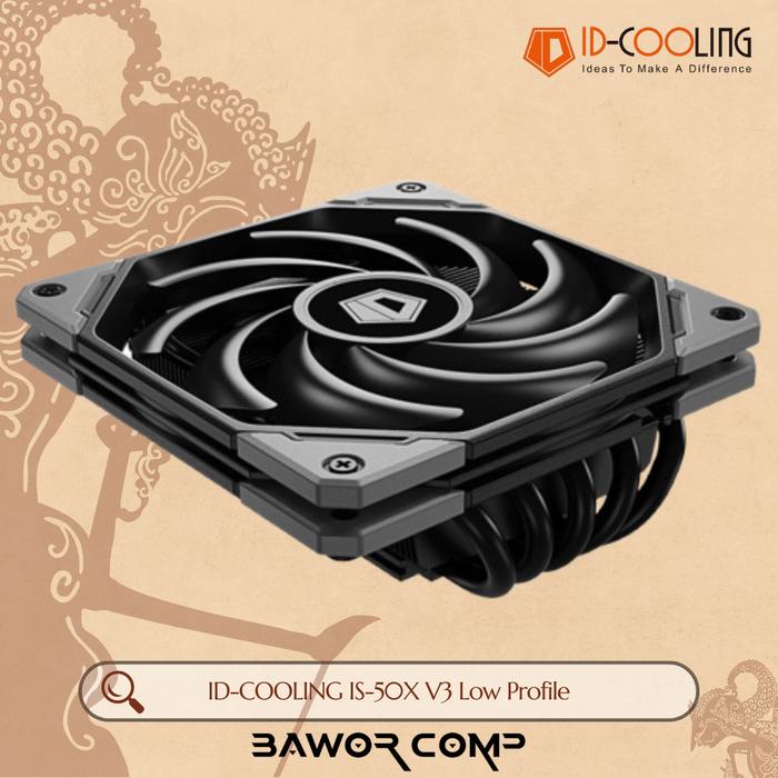 Gambar ID-COOLING IS-50X V3 Black | HSF Low Profile CPU Cooler Intel / AMD dari BAWOR COMPUTER undefined Tokopedia