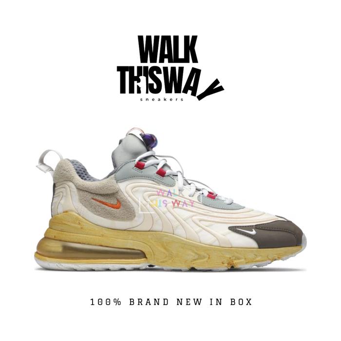 sepatu pria sneakers nike air max 270 react sepatu nike sneakers air  max beige white brown FREE, 43 di Tokopedia