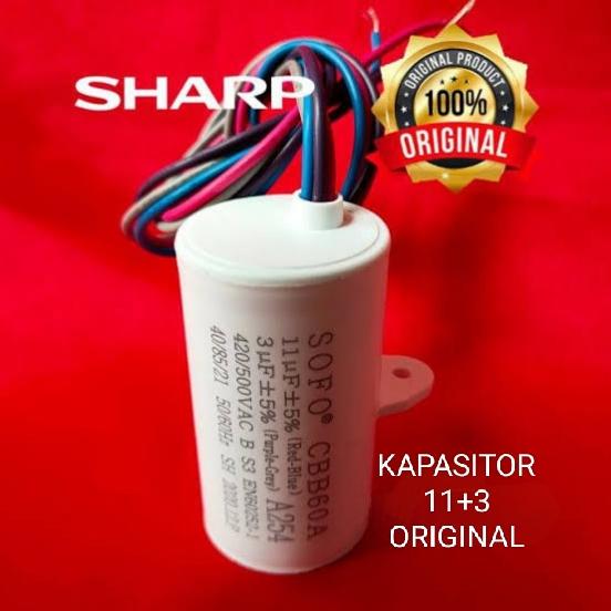 Gambar kapasitor mesin cuci sharp 2 tabung bukaan atas semua type 11+ 3 - ORIGINAL 11+3 dari pusat grosir sparepart undefined Tokopedia