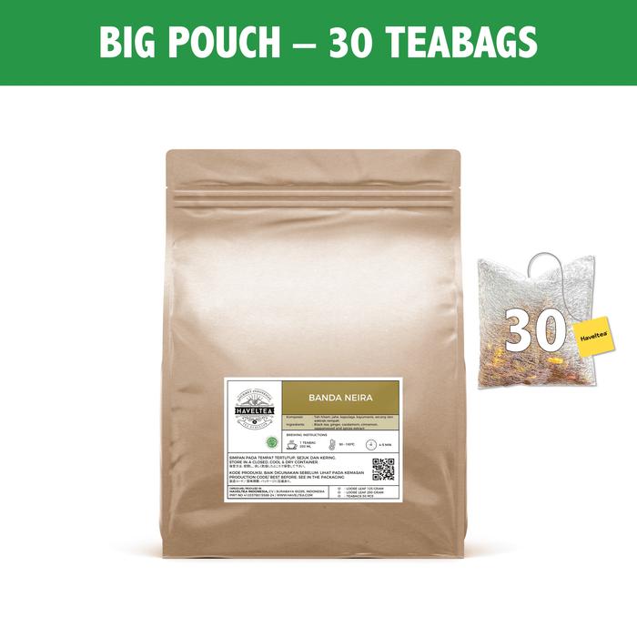 Gambar BANDA NEIRA | Pouch | Haveltea | Teh Rempah | Teh Jahe Indonesia - Big Pouch 30 TB dari HAVELTEA undefined Tokopedia