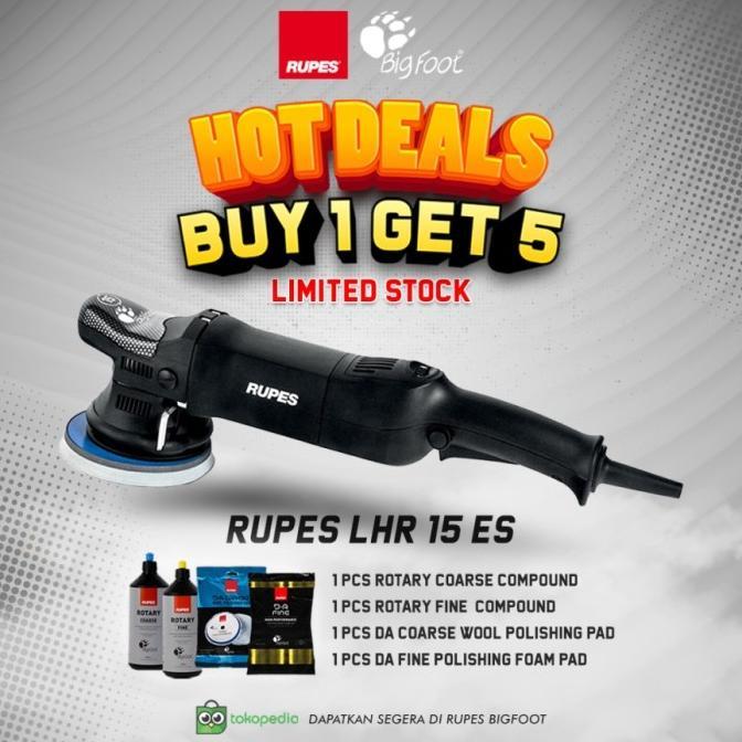 Gambar RUPES Bigfoot LHR15ES Dual Action Polisher 15mm Long Stroke LHR 15 ES Murah - PROMO 1 GET 5 dari Motor Mesin Tools undefined Tokopedia
