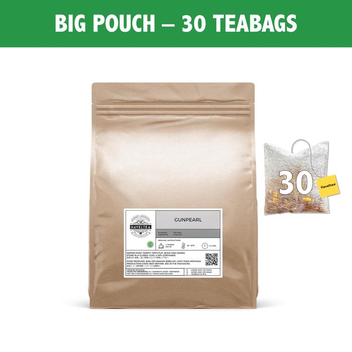 Gambar GUNPEARL | Pouch | Haveltea | Teh Hijau Assamica | Teh Indonesia - Big Pouch 30 TB dari HAVELTEA undefined Tokopedia
