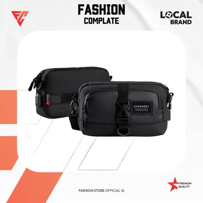 Gambar Sling Pouch Bag Tas Selempang Pria Pouch Clutch Bag Waterproof Premium - Black dari Fashion Project Terlengkap undefined Tokopedia