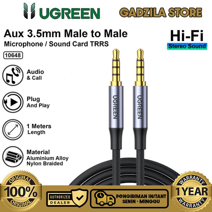 Gambar UGREEN Kabel Konektor Jack Aux 3.5mm Audio Stereo Headphone Speaker - BLACK - 1 METER dari GADZILA STORE undefined Tokopedia