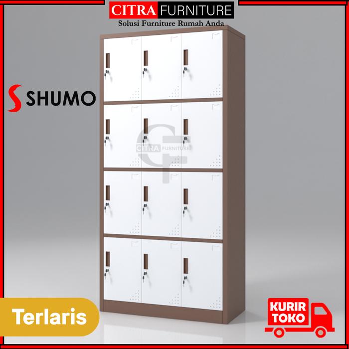 Gambar Loker Besi 12 Pintu Kunci |Locker Karyawan|Arsip File Filling Kabinet - BROWN, DIRAKIT dari Citra furniture undefined Tokopedia