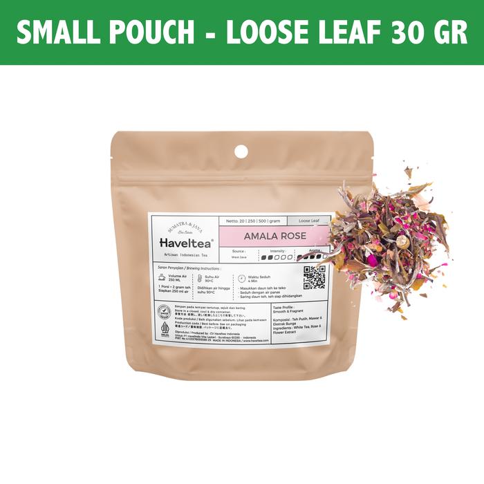 Gambar AMALA ROSE | Small Pouch | Haveltea | Teh Putih Mawar | Loose Leaf - Small Pouch LL dari HAVELTEA undefined Tokopedia