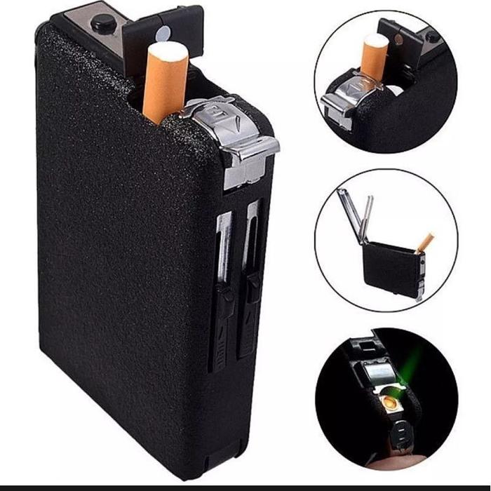 Gambar Kotak Box Tempat Rokok Plus Korek Api Gas Lighter Gambar Merk Roko - MIL MERAH - DOF POLOS dari AHYARMUSTOFA undefined Tokopedia