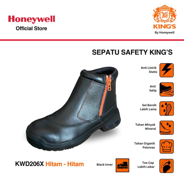 Gambar Sepatu Safety Kings Safety Shoes Original KWD206X - Hitam-Hitam, 39 dari KING'S Safety Official Shop undefined Tokopedia