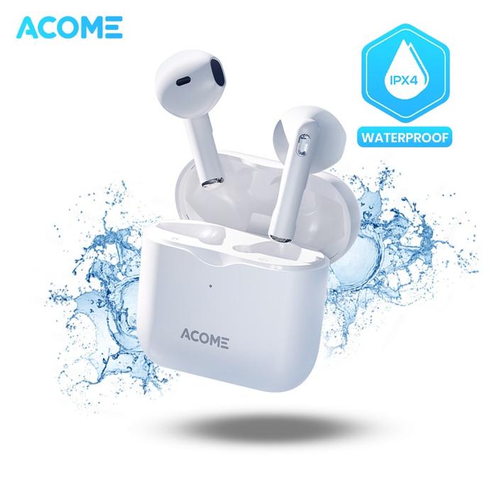 Gambar Acome Headset Earphone Bluetooth 5.3 IPX4 Waterproof Inpods AT01 - Putih dari ACOME IOT INDONESIA undefined Tokopedia