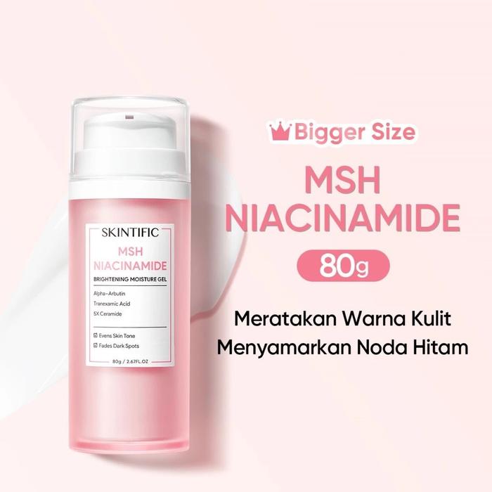 Gambar SKINTIFIC 5X Ceramide Barrier Moisturizer Gel Big Size 80g / MSH Niacinamide Brightening Moisture Gel 80g / 5% Panthenol Acne Calming Water Gel 80g / Pelembab Wajah - NIACINAMIDE 80g dari PIK3TH undefined Tokopedia