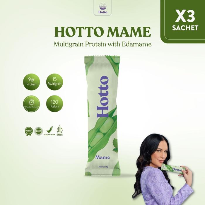 Gambar Hotto Mame 3 saset Protein Multigrain with EDAMAME Nutrihouse dari NutriHouse undefined Tokopedia
