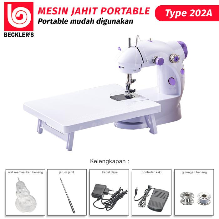 Gambar (Beckler') Mesin Jahit Mini Portable Mesin Jahit Jarum Multifungsi + Lampu Malam Rapi & Kokoh - 202AMesin+Meja dari Beckler's·Karpet undefined Tokopedia