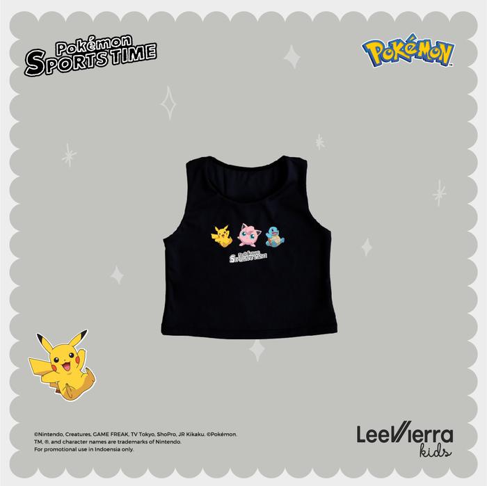 Gambar Pokémon Crop Tank, Tanktop Olahraga Anak - Black, 3-4 dari leevierrakids undefined Tokopedia