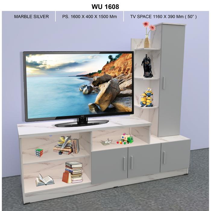 Gambar Meja tv / buffet tv minimalis WU - WU 1608 MS dari karya mandiri top undefined Tokopedia