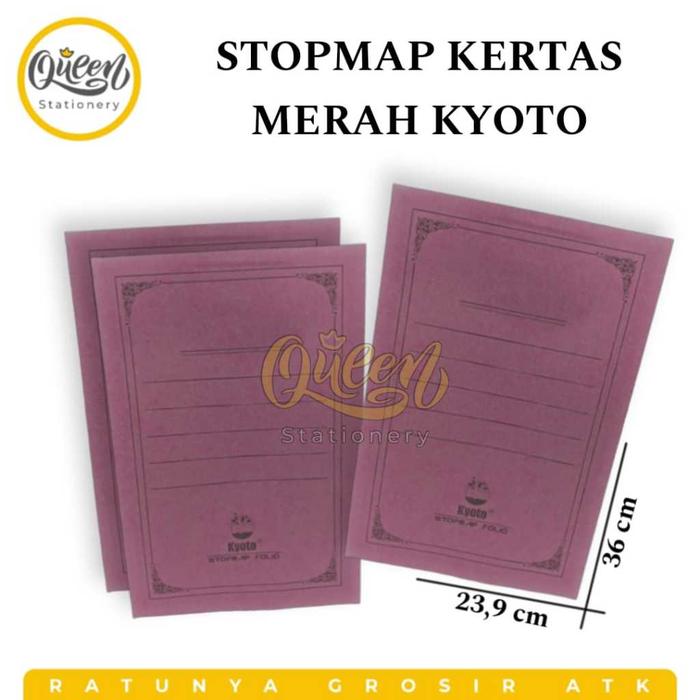 Gambar 1 PACK (50PCS) STOPMAP KERTAS / MAP KERTAS / MAP DOKUMEN / MAP - MERAH, KYOTO dari queen.stationery undefined Tokopedia